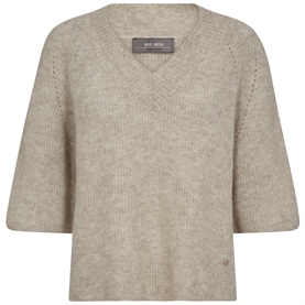 Mos Mosh Taci 3/4 V-Neck Strik, Feather Grey 